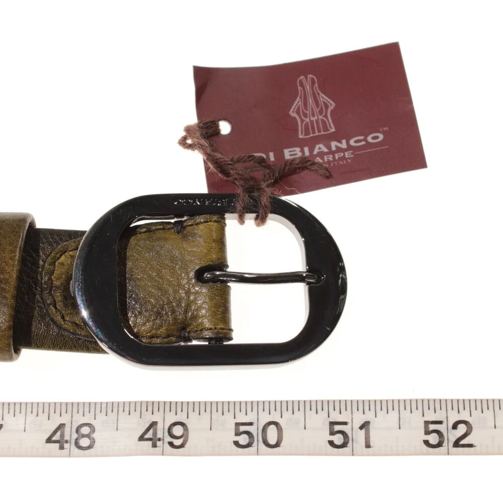 Di Bianco NWT Cut to Size Dress Belt In Green Pebbled Leather One Size